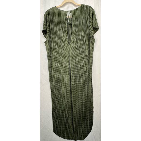 Anthropologie Sabina Musayev Green Renaissance Crepe Satin Midi Dress Size Small - Picture 6 of 8